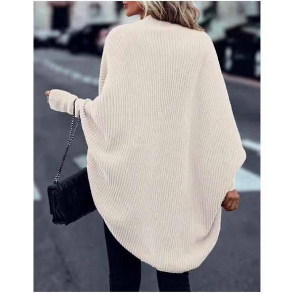 Cozy Open Front Batwing Minimalist Cardigan - Picture 5 of 10